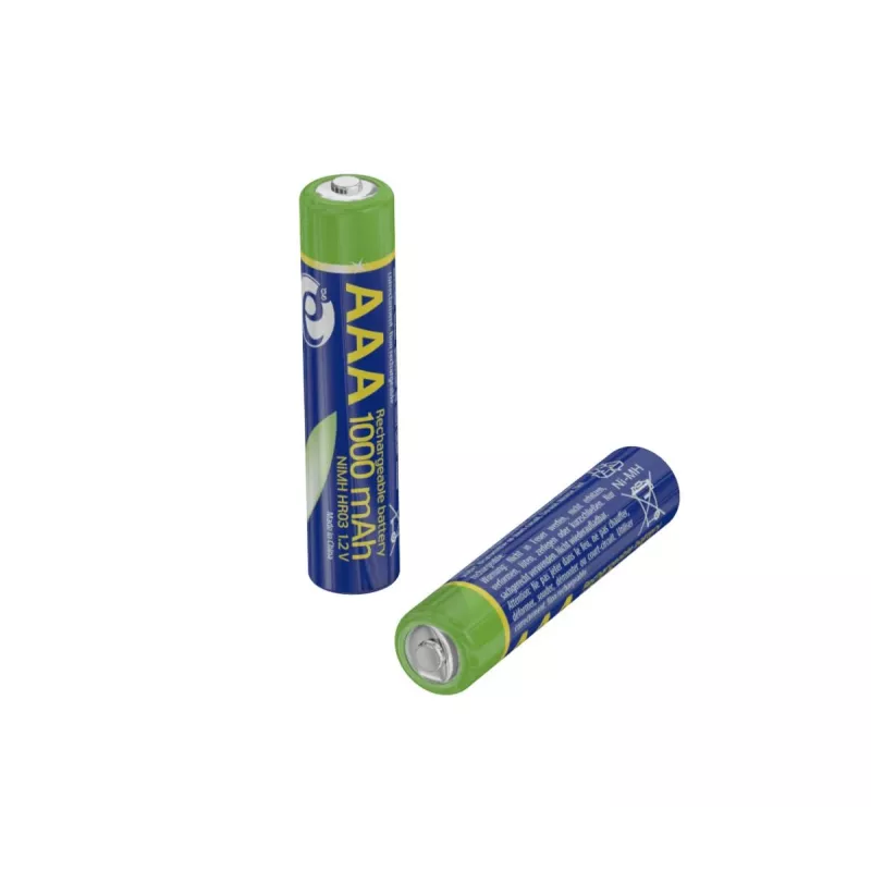 Pilhas AAA GEMBIRD Ni-MH recarregáveis 1000mAh 2 unidades