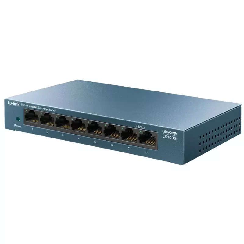 Comutador de rede de secretária TP-Link 8 portas 10/100/1000Mbps