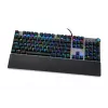 Teclado mecânico gaming com fios IBOX AURORA K-4 — QWERTY, 108 teclas, retroiluminação LED ajustável, à prova de água, USB, cabo 1,6 m