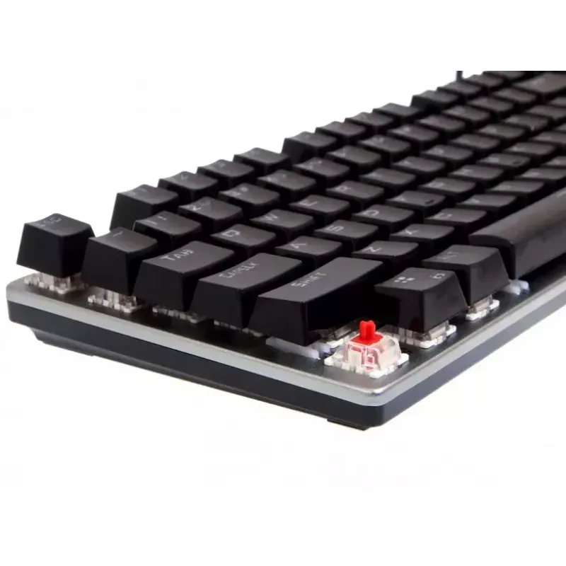 Teclado mecânico gaming com fios IBOX AURORA K-4 — QWERTY, 108 teclas, retroiluminação LED ajustável, à prova de água, USB, cabo 1,6 m