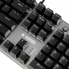 Teclado mecânico gaming com fios IBOX AURORA K-4 — QWERTY, 108 teclas, retroiluminação LED ajustável, à prova de água, USB, cabo 1,6 m
