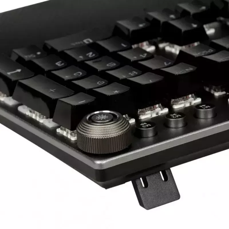Teclado mecânico gaming com fios IBOX AURORA K-4 — QWERTY, 108 teclas, retroiluminação LED ajustável, à prova de água, USB, cabo 1,6 m