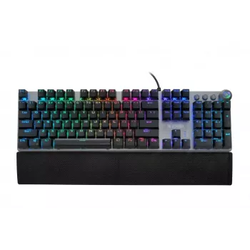 Teclado mecânico gaming com fios IBOX AURORA K-4 — QWERTY, 108 teclas, retroiluminação LED ajustável, à prova de água, USB, cabo 1,6 m