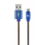 Cabo Micro-USB GEMBIRD Premium Jeans (Denim) com fichas metálicas, 2 m, azul
