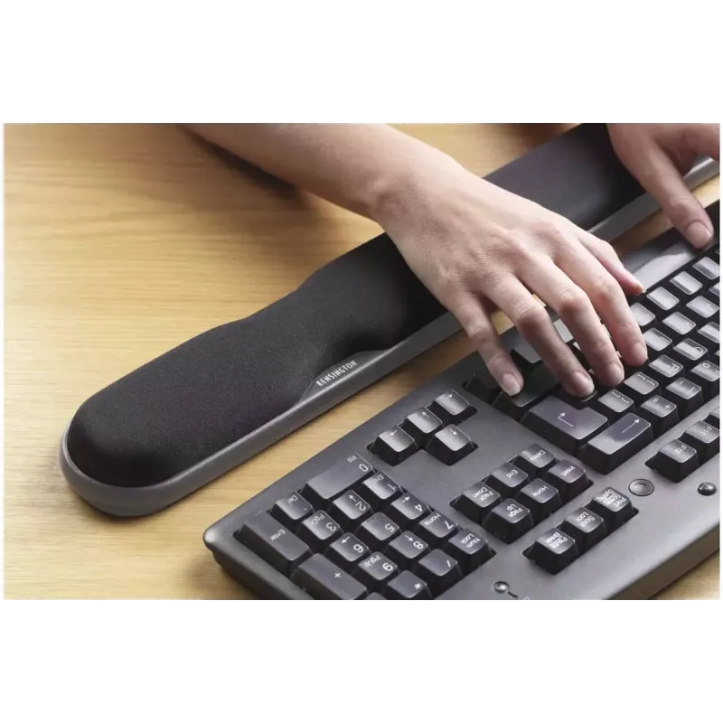 Apoio de pulso Kensington ajustável em altura de gel para teclado preto