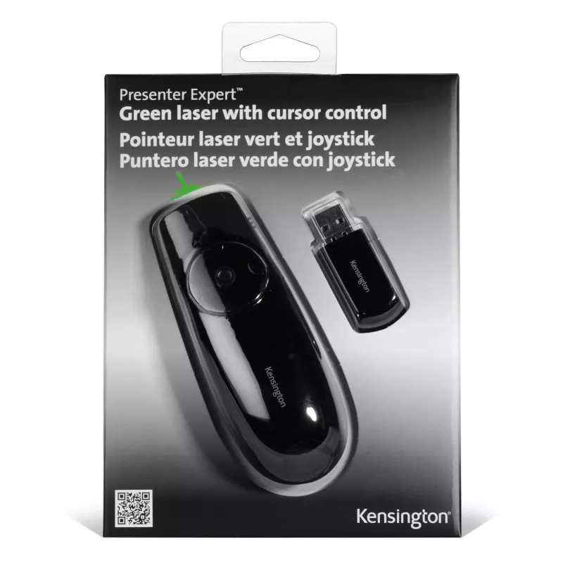 Apresentador Kensington Presenter Expert – controlo de cursor sem fios com laser verde