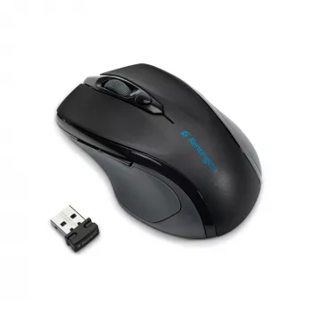 Rato Kensington Pro Fit Mid-Size sem fios, para destros, ótico, RF Wireless, 1600 DPI, preto