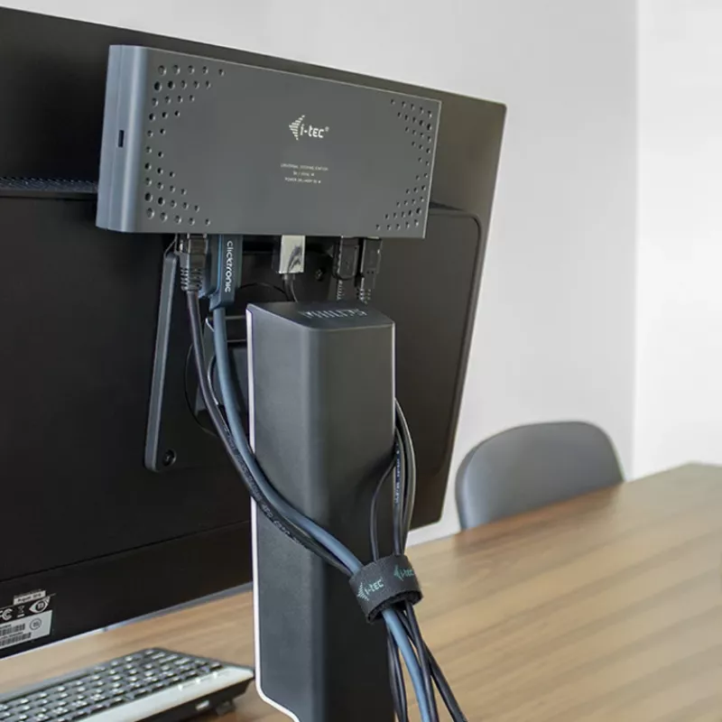 Suporte para docking station i-tec, para monitores com suporte VESA