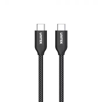 Cabo USB-C para USB-C Unitek C14059BK – 2 m, 5 A, 20 V, 480 Mbit/s, preto