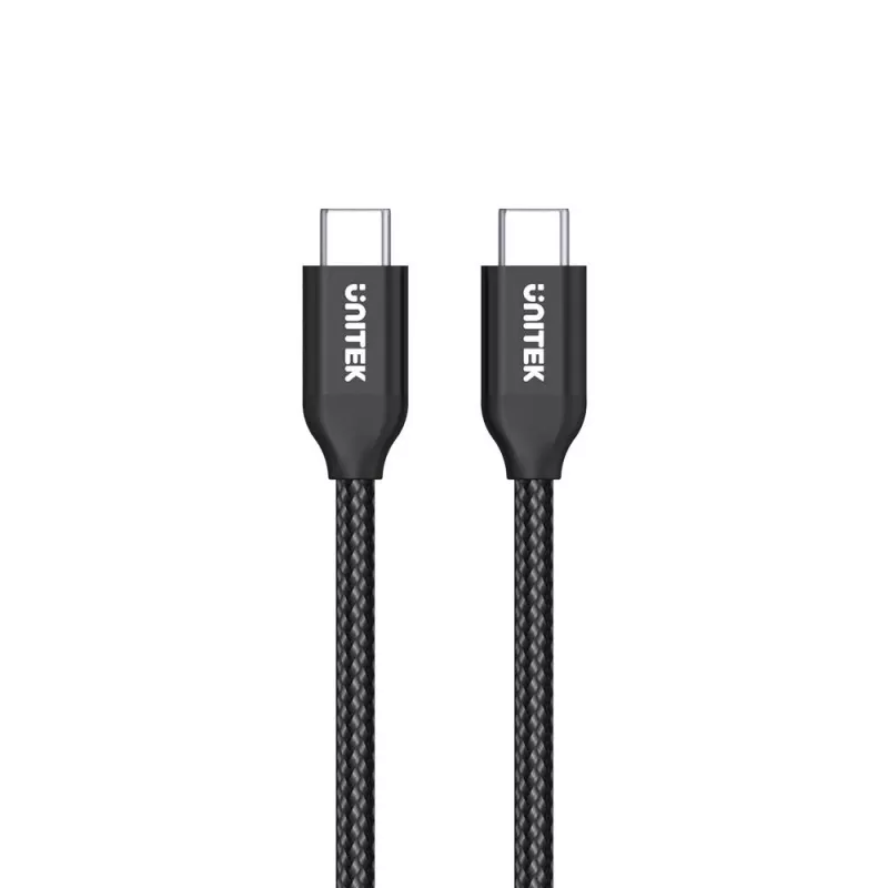 Cabo USB-C para USB-C Unitek C14059BK – 2 m, 5 A, 20 V, 480 Mbit/s, preto
