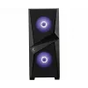 MSI MAG FORGE 100M caixa gaming midi-tower 'preta, 2 ventoinhas RGB PWM de 120mm, 1 ventoinha de 120mm, hub RGB 1-6, painel de vidro temperado, ATX, mATX, mini-ITX'