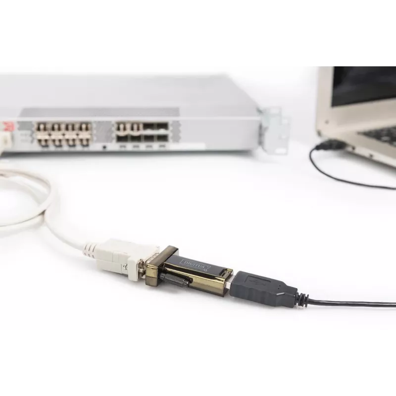 DIGITUS conversor USB 2.0 para série, DSUB 9M incl. cabo USB A 80cm