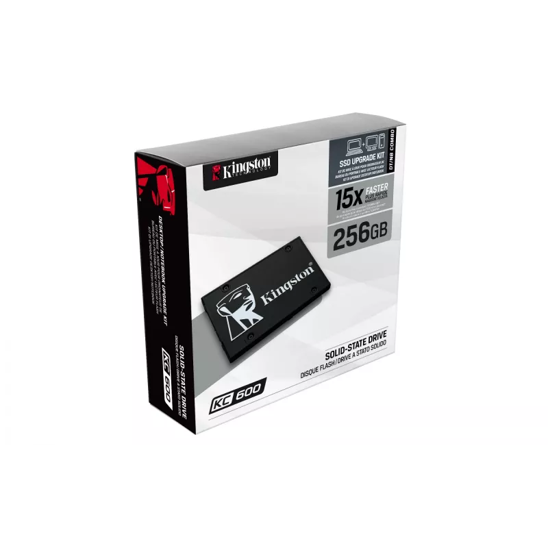 Kingston Technology 256G SSD KC600 SATA3 2,5 polegadas, 256 GB, 2,5 polegadas, 550 MB/s, 6 Gbit/s