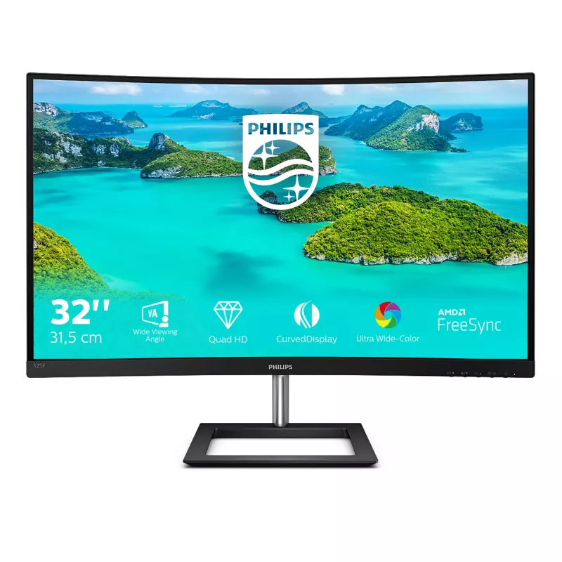 Philips E Line 325E1C/00 monitor de computador 80 cm (31.5 polegadas) 2560 x 1440 píxeis Quad HD LCD preto