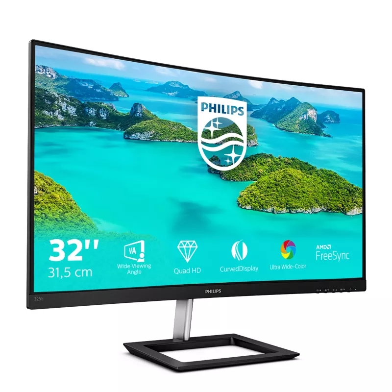 Philips E Line 325E1C/00 monitor de computador 80 cm (31.5 polegadas) 2560 x 1440 píxeis Quad HD LCD preto