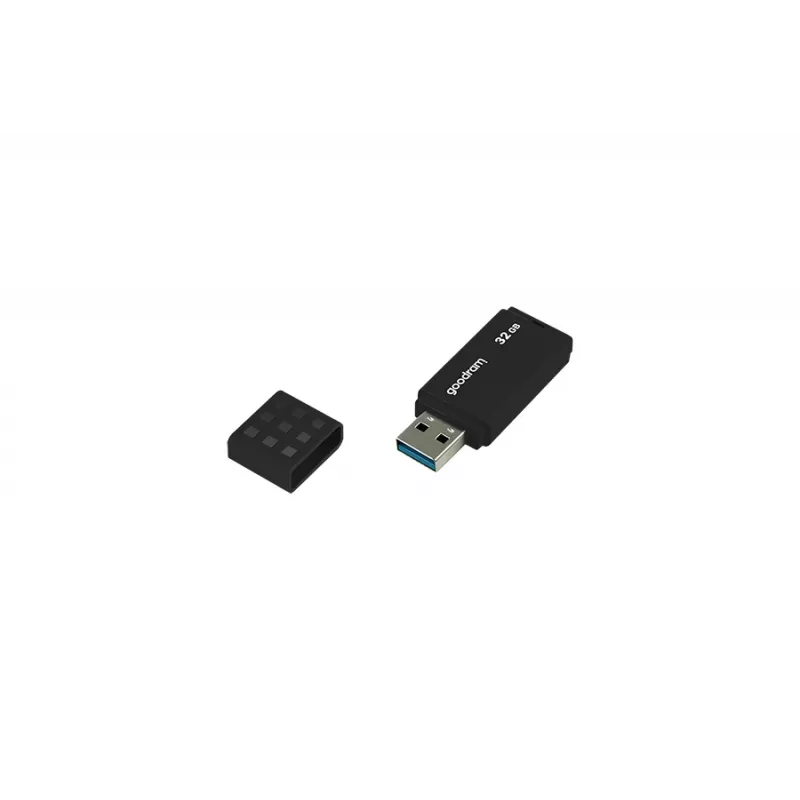 Pen USB GOODRAM UME3 32 GB, USB Type-A 3.2 Gen 1, preto, 51×21×9,6 mm