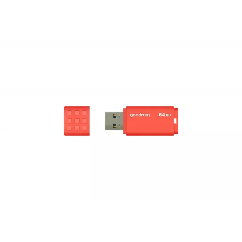 Pen USB GOODRAM UME3 64GB USB Type-A 3.2 Gen 1, laranja, 60MB/s leitura, 20MB/s escrita