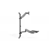 Suporte de parede DIGITUS para posto de trabalho sentado/em pé, individual, preto, carga máx.: 1-8 kg, tamanho máx. de ecrã: 17-32 polegadas