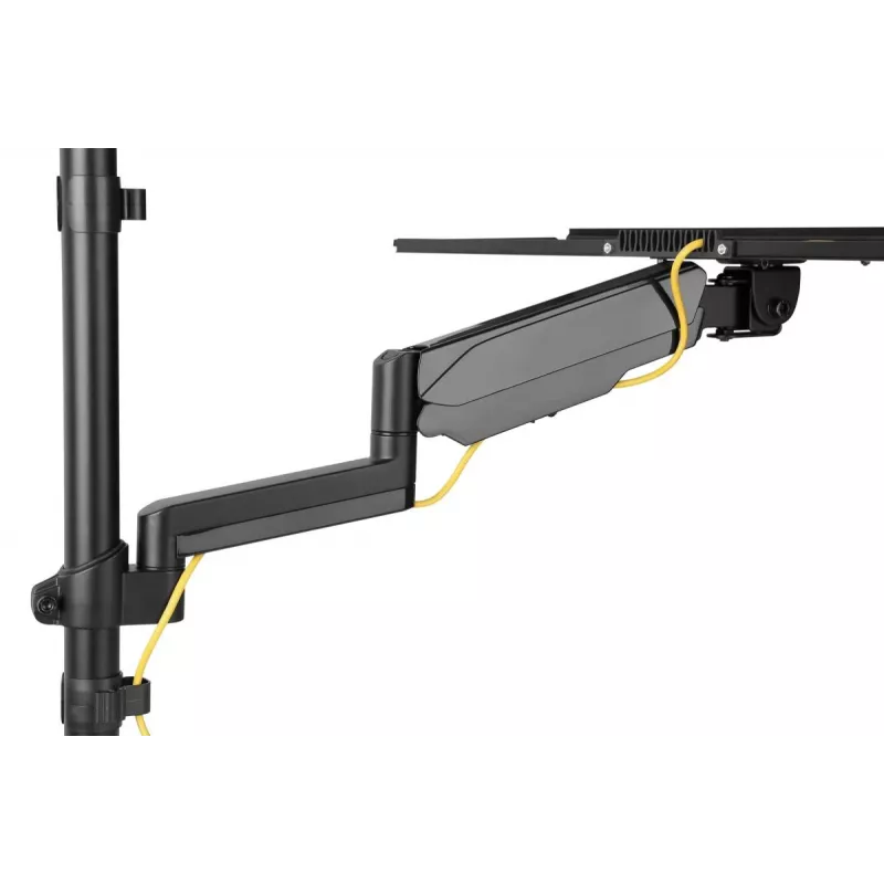 Suporte de parede DIGITUS para posto de trabalho sentado/em pé, individual, preto, carga máx.: 1-8 kg, tamanho máx. de ecrã: 17-32 polegadas