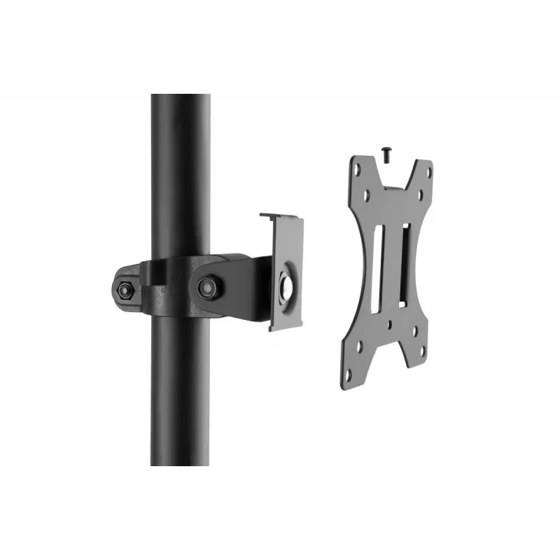 Posto de trabalho móvel DIGITUS (suporte de monitor, suporte de PC) carga máx. 8 kg, ecrã de 32 polegadas – preto