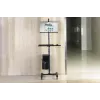 Posto de trabalho móvel DIGITUS (suporte de monitor, suporte de PC) carga máx. 8 kg, ecrã de 32 polegadas – preto