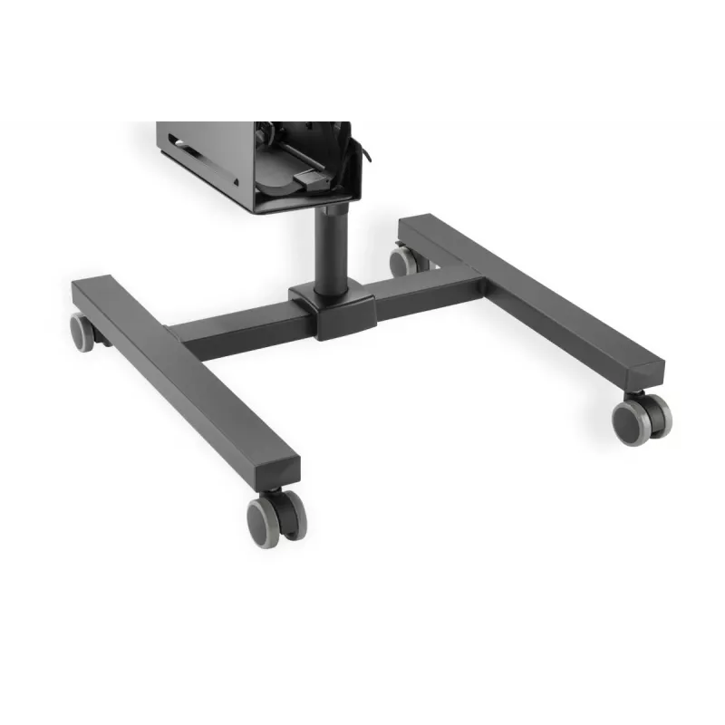 Posto de trabalho móvel DIGITUS (suporte de monitor, suporte de PC) carga máx. 8 kg, ecrã de 32 polegadas – preto