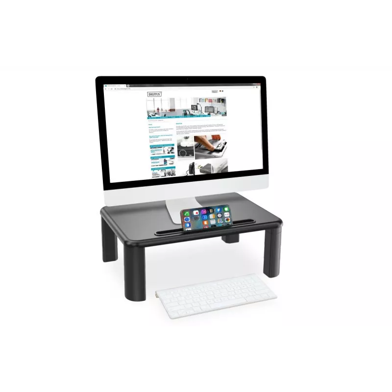 Suporte de monitor de secretária ajustável em altura DIGITUS 400x280x143mm; carga máx. até 10kg