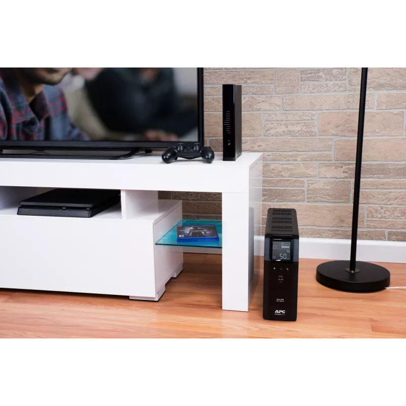 APC Back-UPS Pro, 1600VA/960W, torre, 230V, 8x tomadas IEC C13, onda sinusoidal, AVR, portas USB Type A + C, LCD, bateria substituível pelo utilizador