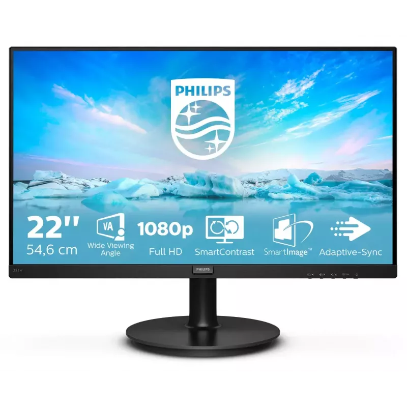 Monitor de computador Philips V Line 221V8/00 54,6 cm (21,5 polegadas) 1920 x 1080 píxeis Full HD LED preto