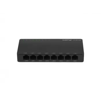 Switch LANBERG Dsp2-1008-12v 8x 1gb/s não gerido Gigabit Ethernet de secretária 12v