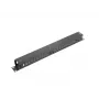 Painel de encaminhamento de cabos para rack LANBERG AK-1201-B – 1U metal, 19 polegadas (48,3 cm), profundidade 67,5 mm, preto