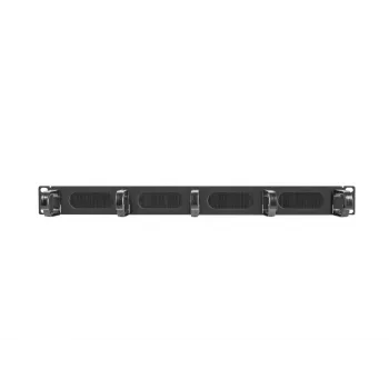 Régua de escovas LANBERG AK-1203-B — organizador de cabos metálico 19 polegadas 1U, preto