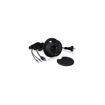 ICY BOX IB-HUB1430 tomada preto