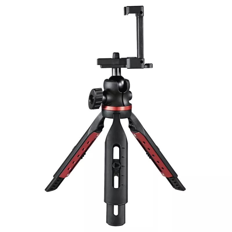Tripé sólido Hama para smartphone/tablet 3 pernas preto, vermelho