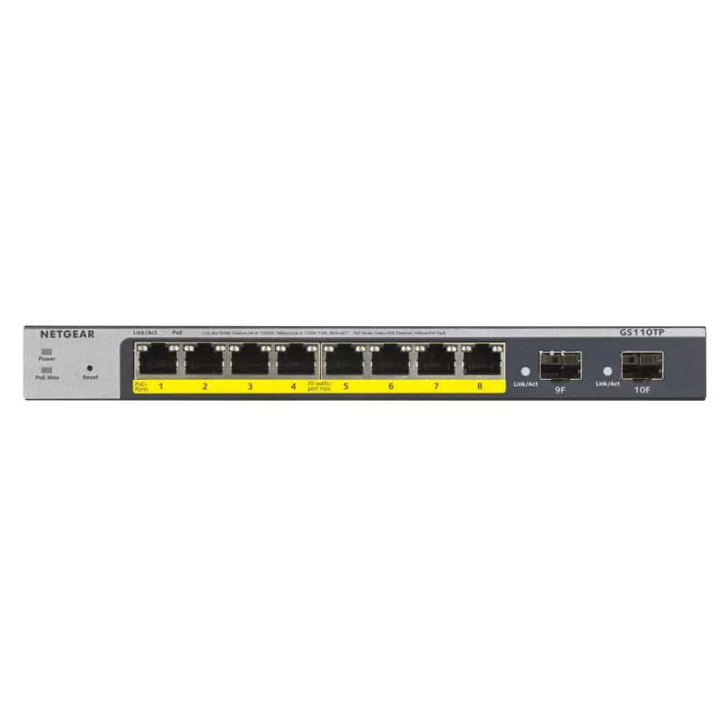 NETGEAR GS110TP Gerido L2/L3/L4 Gigabit Ethernet (10/100/1000) Power over Ethernet (PoE) cinzento