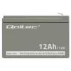 Bateria UPS QOLTEC 53049, VRLA AGM 12 V 12 Ah, cinzento, 150×98×95 mm