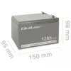 Bateria UPS QOLTEC 53049, VRLA AGM 12 V 12 Ah, cinzento, 150×98×95 mm