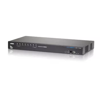 Comutador KVM ATEN 8 portas USB - HDMI com porta USB para periféricos, 1920 x 1200 píxeis, WUXGA, 8,56 W, preto