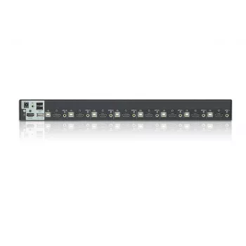 Comutador KVM ATEN 8 portas USB - HDMI com porta USB para periféricos, 1920 x 1200 píxeis, WUXGA, 8,56 W, preto
