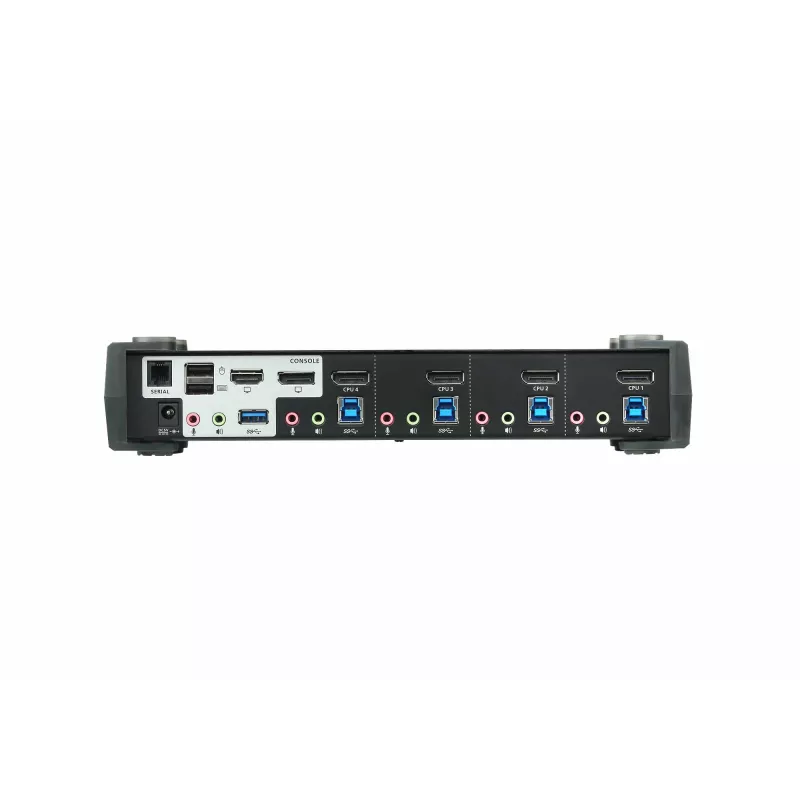 Comutador KVMP ATEN 4 portas USB 3.0 4K DisplayPort MST, 4096 x 2160 píxeis, 4K Ultra HD, 4,89 W, preto