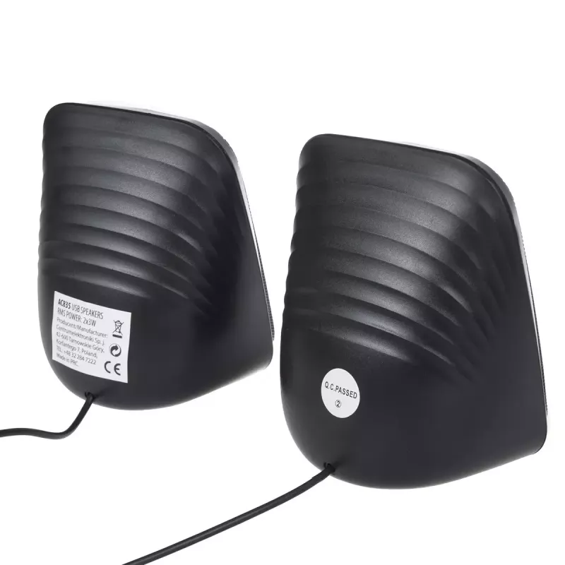 Altifalante Audiocore AC835 com fios 2.0 6 W USB preto altifalante de mesa