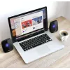 Altifalante Audiocore AC835 com fios 2.0 6 W USB preto altifalante de mesa