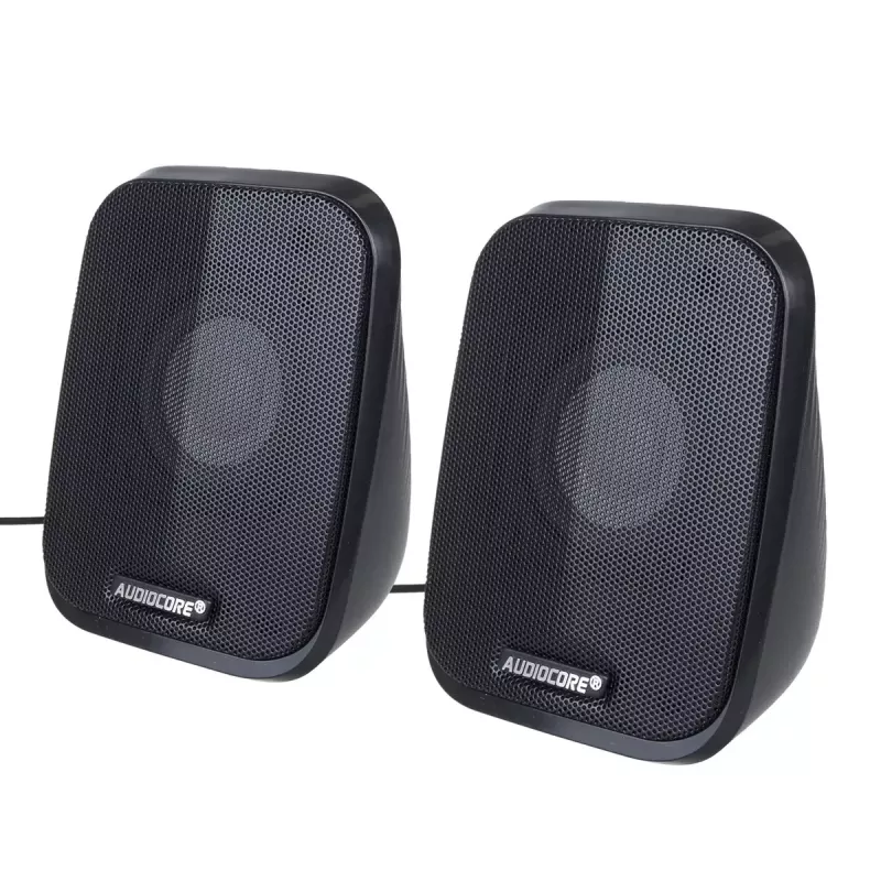 Altifalante Audiocore AC835 com fios 2.0 6 W USB preto altifalante de mesa