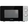 Micro-ondas Solo Gorenje MO20E1S — 20 l, 800 W, botão rotativo, prato giratório de 270 mm, aço inoxidável/preto