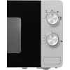 Micro-ondas Solo Gorenje MO20E1S — 20 l, 800 W, botão rotativo, prato giratório de 270 mm, aço inoxidável/preto