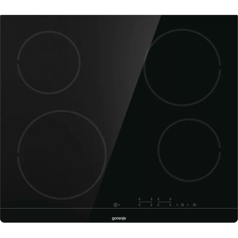 Placa vitrocerâmica de encastre Gorenje ECT641BSC, 60 cm, 4 zonas, controlo tátil, preto
