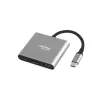 NATEC Fowler Mini adaptador multiporta USB-C, USB-C PD, USB 3.0, HDMI 4K, cinzento