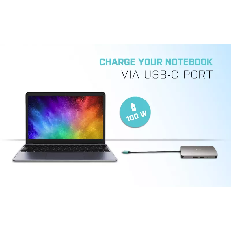 Docking station i-tec Metal USB-C Nano 3x Display + Power Delivery 100 W
