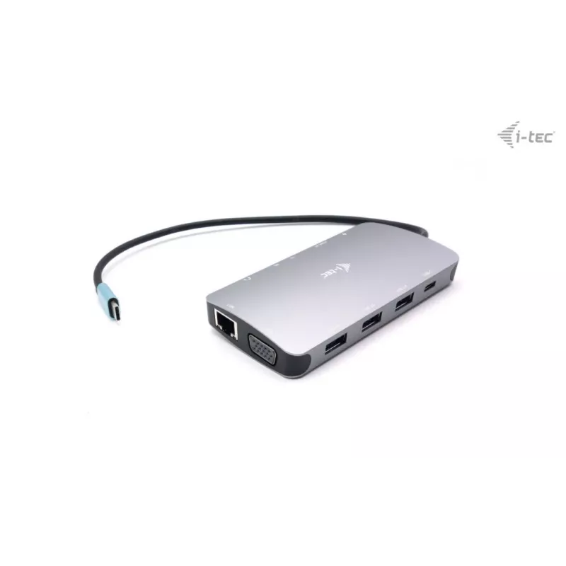 Docking station i-tec Metal USB-C Travel Nano Dock HDMI/VGA com LAN + Power Delivery 100 W