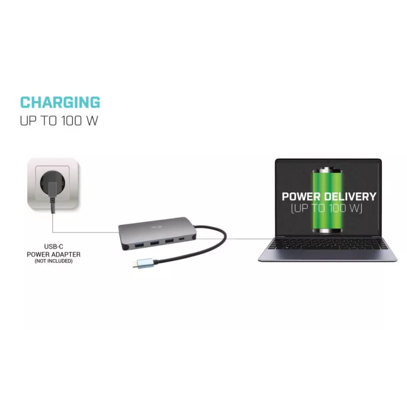 Docking station i-tec Metal USB-C Travel Nano Dock HDMI/VGA com LAN + Power Delivery 100 W